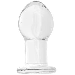 Crystal Premium Glass Small Butt Plug in Clear