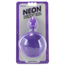 Load image into Gallery viewer, Bunny Tail Beginner Silicone Butt Plug in Purple
