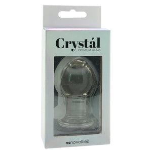Crystal Premium Glass Small Butt Plug in Clear
